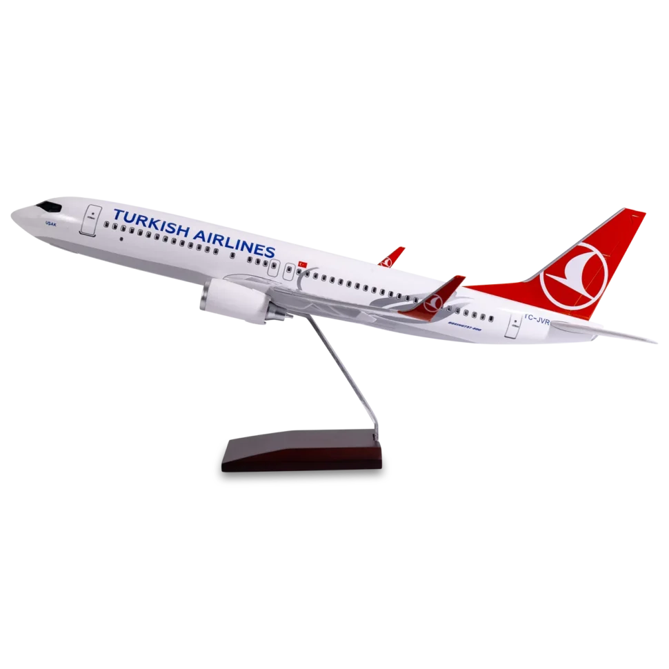 high-quality aircraft replica Turkish Airlines B737-800 Resin Aircraft model - Without Landing Gear & LED A perfect Aircraft display model for offices, collectors, and gifts for pilots