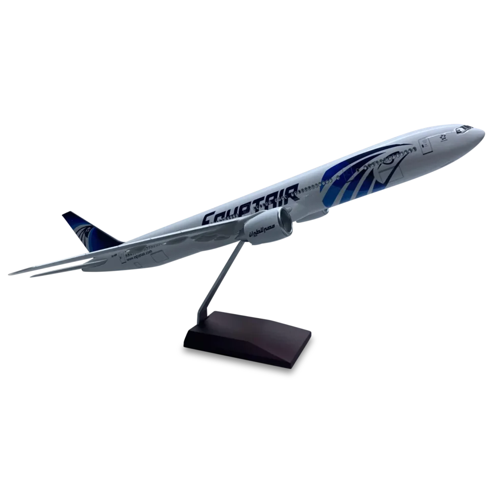 high-quality aircraft replica Egypt Air B777-300 Resin Aircraft model Without Landing Gear & LED a large scale aircraft exceptional gift for pilots and collectors