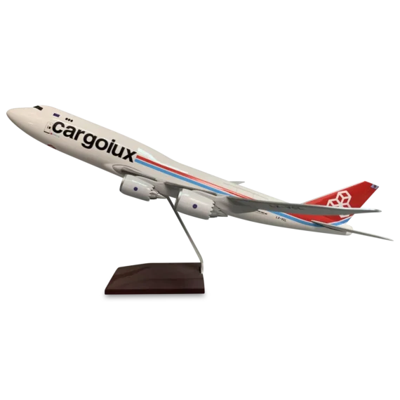 Cargolux B747-8 Aircraft Scale Model - Without Landing Gear & LED a Boeing 747 Resin Model Ideal for pilots, aviation professionals, and aircraft lovers