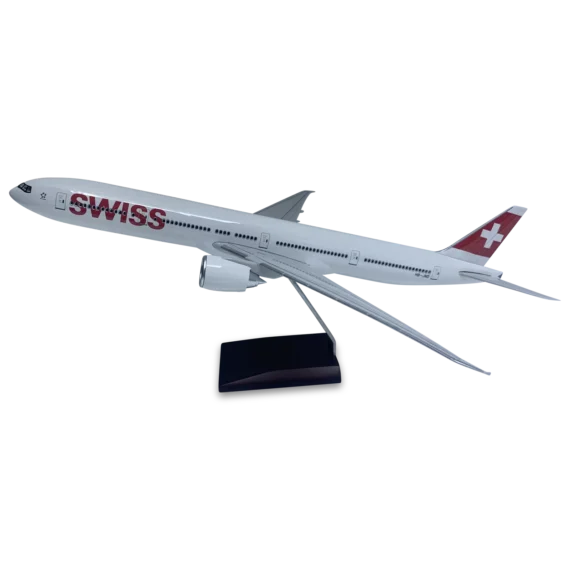 Swissair B777-300ER Resin Aircraft Model – Without Landing Gear & LED High quality ideal for collectors, aviation businesses, and gifts for pilots.