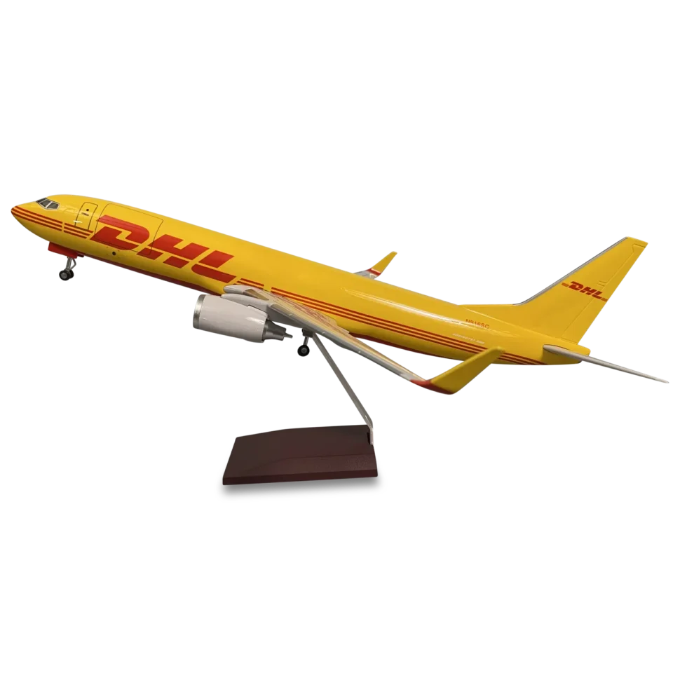 Premium DHL B737-800 Resin Aircraft Model with Landing Gear & LED Ideal for Display & Gifting