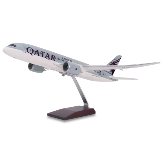 Qatar Airways B787 Scale Aircraft Model - Without Landing Gear & LED