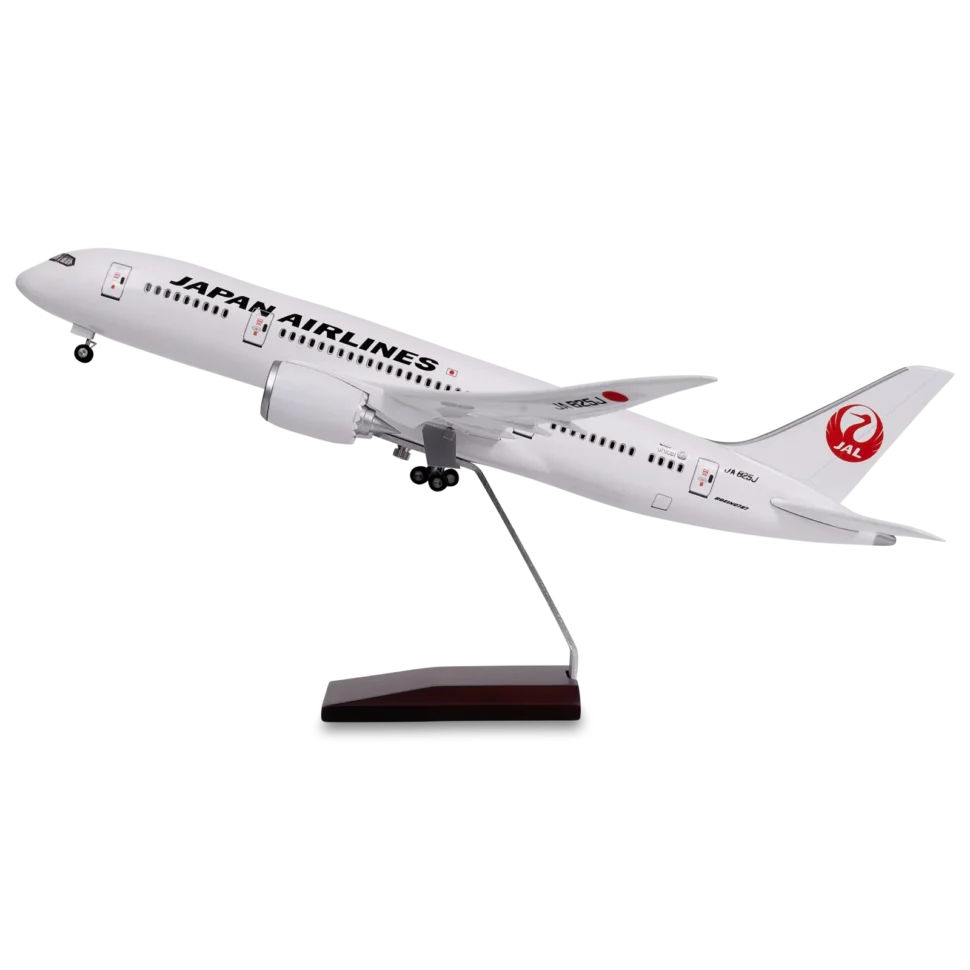 high-quality aircraft replica Japan Airlines B787-8 Aircraft Resin Model with Landing Gear & LED