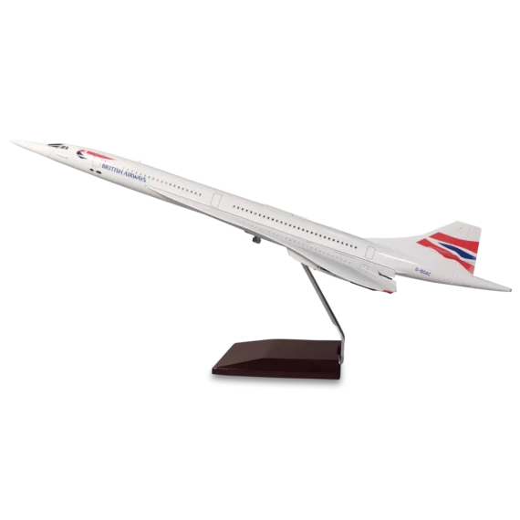 Premium resin model British Airways Concorde Aircraft Scaled Model - Without Landing Gear & LED for premium aviation gifts and detailed aircraft scaled models
